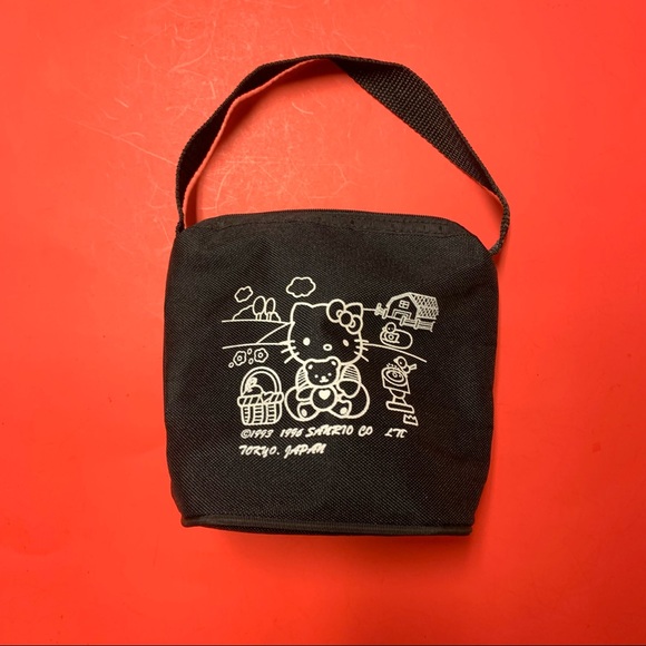 Sanrio Bags Euc Vintage Black Sanrio Hello Kitty Mini Bag Poshmark